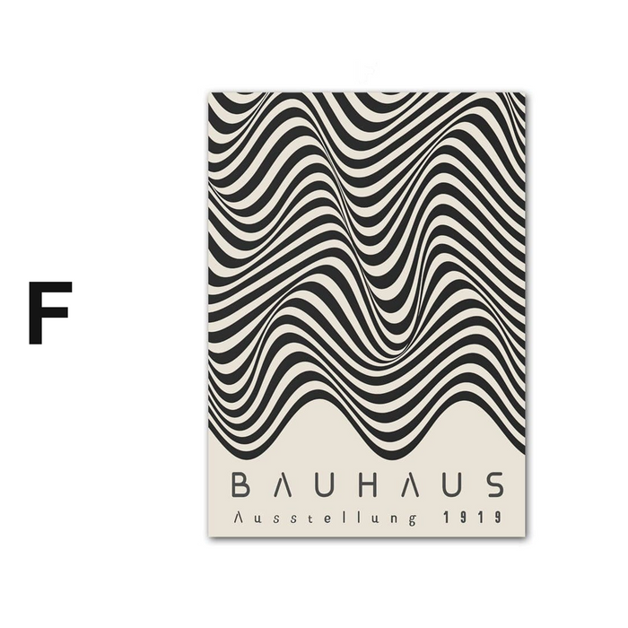 JUSTGOODMOOD Bauhaus Poster – Eleganz auf Baumwolle