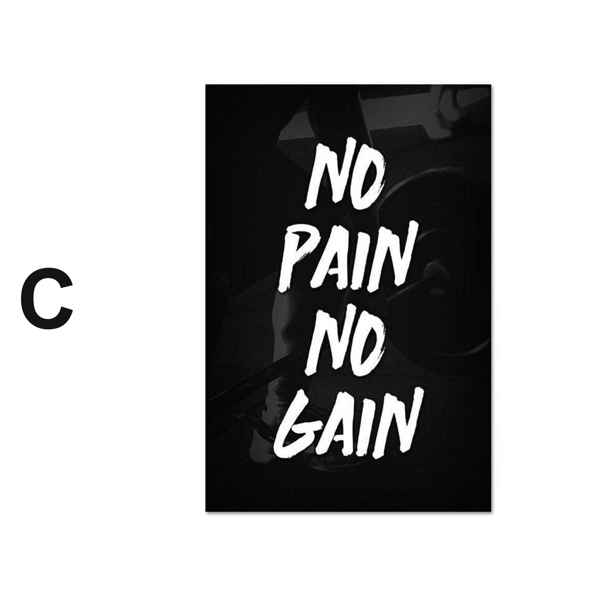 Poster Motivation Gym Training Zitate · Wandbilder Wohnzimmer & Schlafzimmer · Deko Print Bilder · ohne Rahmen