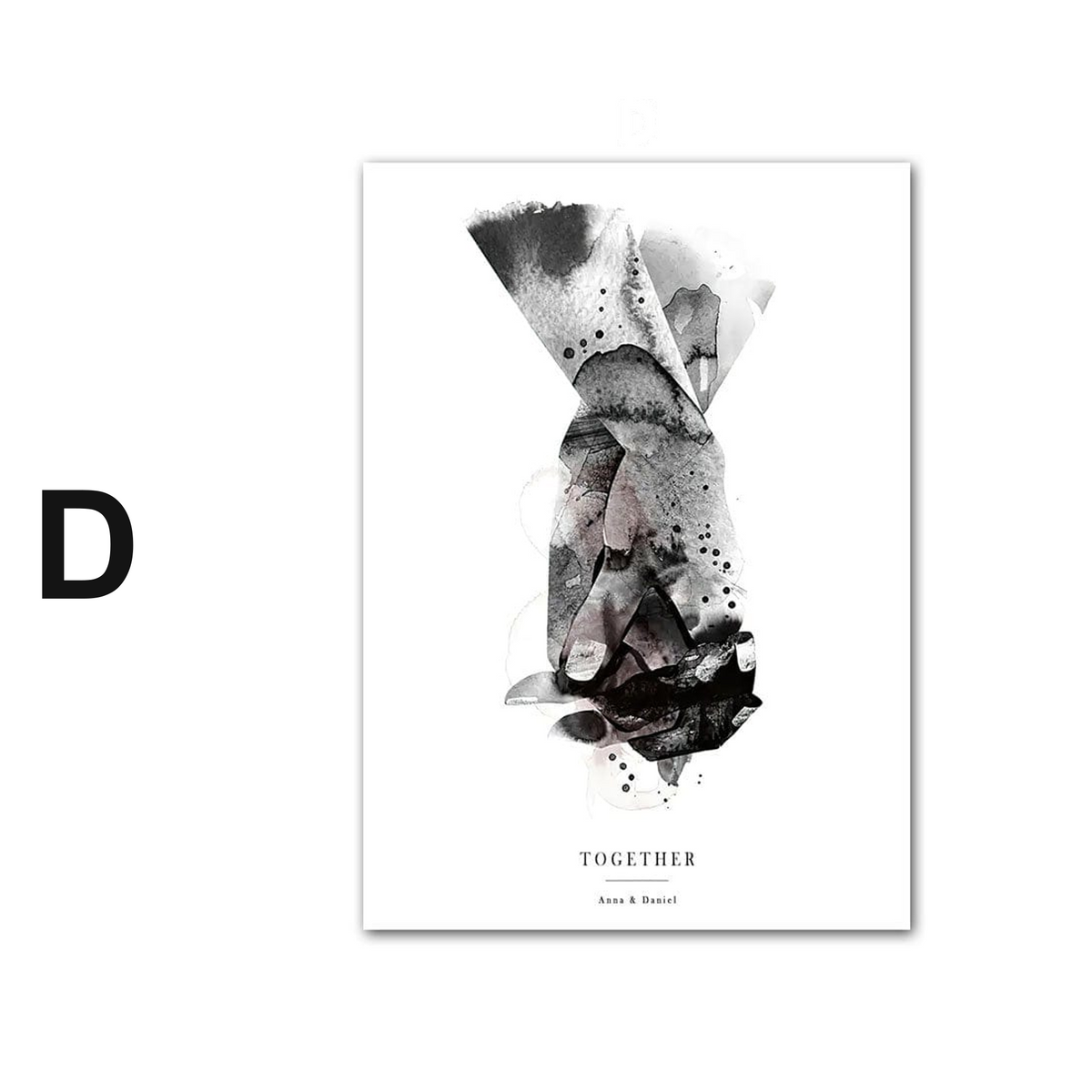 Poster Hochzeit Liebespaar Name Personalisiert · Wohnzimmer Bilder · Schlafzimmer Bilder · Wand Deko · Kunst Print · ohne Rahmen