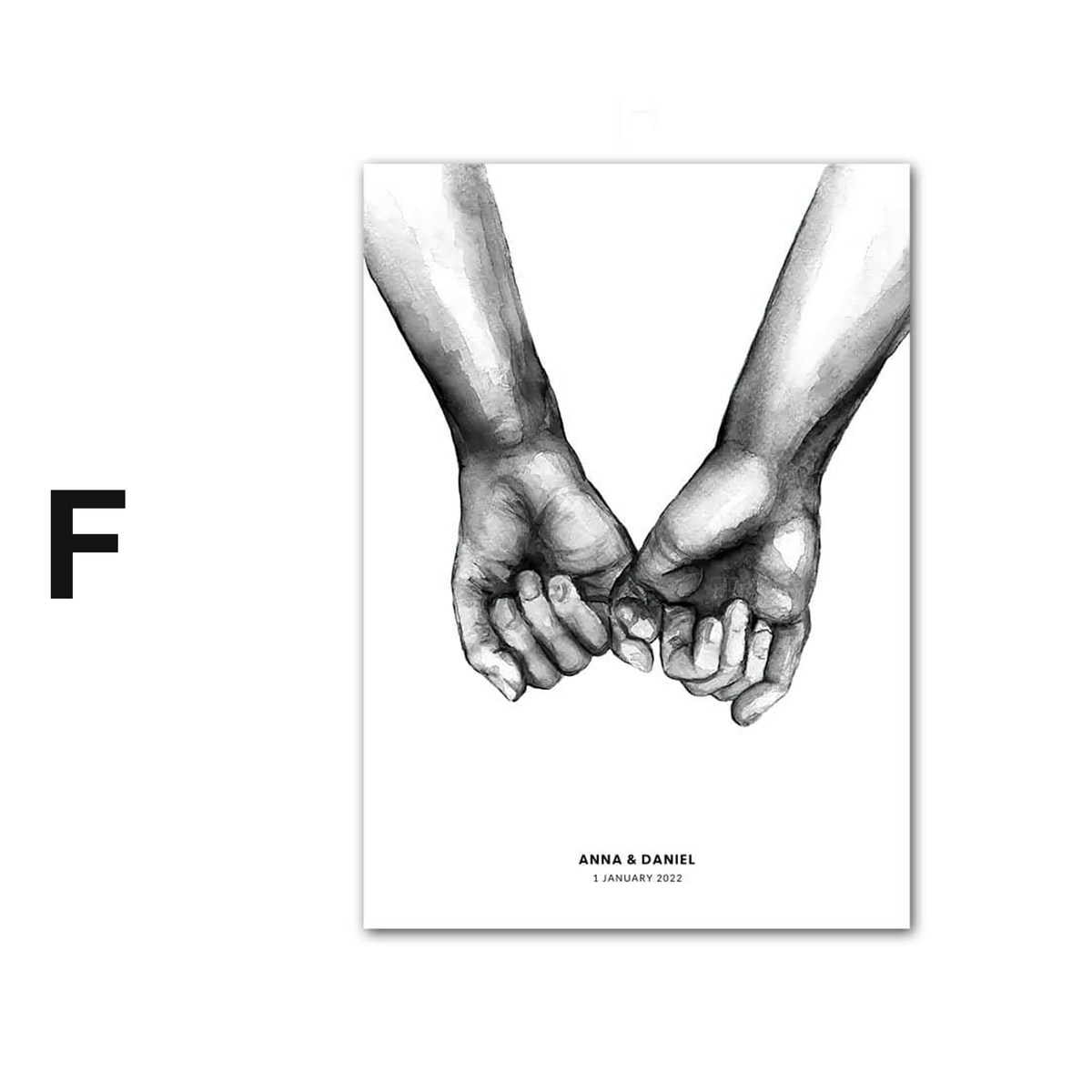 Poster Hochzeit Liebespaar Name Personalisiert · Wohnzimmer Bilder · Schlafzimmer Bilder · Wand Deko · Kunst Print · ohne Rahmen