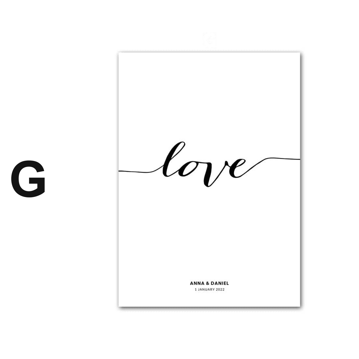 Poster Hochzeit Liebespaar Name Personalisiert · Wohnzimmer Bilder · Schlafzimmer Bilder · Wand Deko · Kunst Print · ohne Rahmen