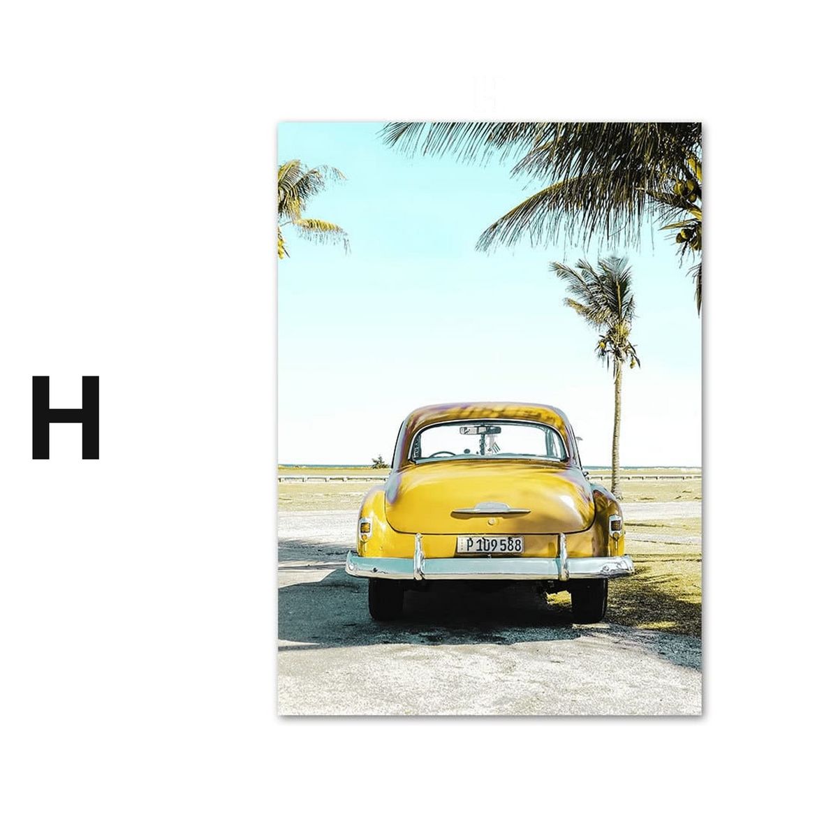 Poster Sonnenschein Hängematte Palmen Meer Buggy Strandliege · Wandbilder Wohnzimmer & Schlafzimmer ·  Wand Deko · Kunst Druck · ohne Rahmen