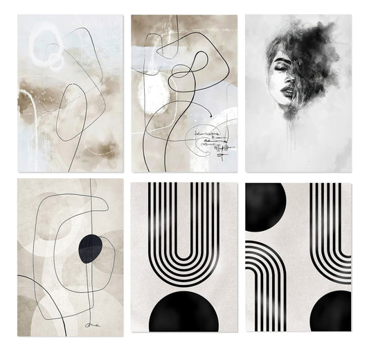 Poster Boho Abstrakt Geometrische Formen · Bilder Wohnzimmer | Wandbilder Schlafzimmer | Deko Print ohne Rahmen | Bilder  Kunstdruck