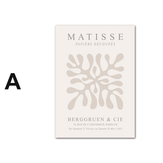 Poster Boho Abstrakt Matisse Berggruen & Cie · Bilder Wohnzimmer | Wandbilder Schlafzimmer | Deko Print ohne Rahmen | Bilder  Kunstdruck