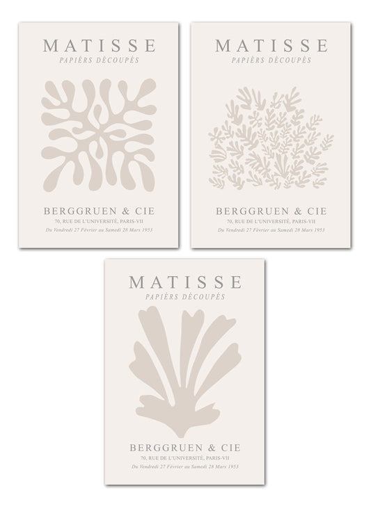 Poster Boho Abstrakt Matisse Berggruen & Cie · Bilder Wohnzimmer | Wandbilder Schlafzimmer | Deko Print ohne Rahmen | Bilder  Kunstdruck
