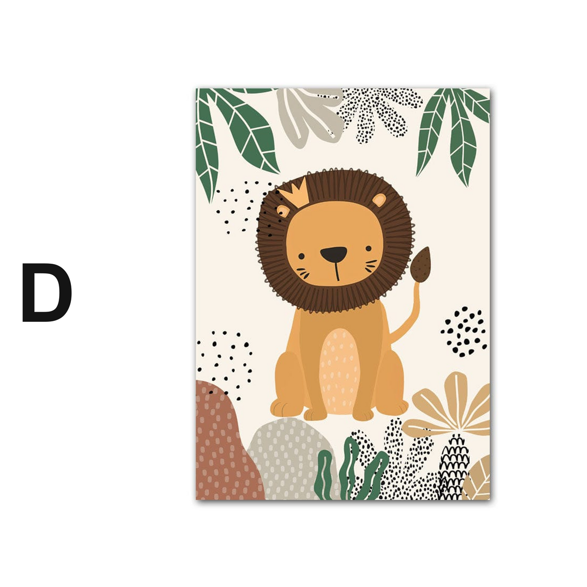 Poster Kinderzimmer Dschungel Tiere Hakuna Matata Löwe Tiger · Kinderzimmer Bilder · Wand Deko · Kunst Druck · Deko Print · ohne Rahmen