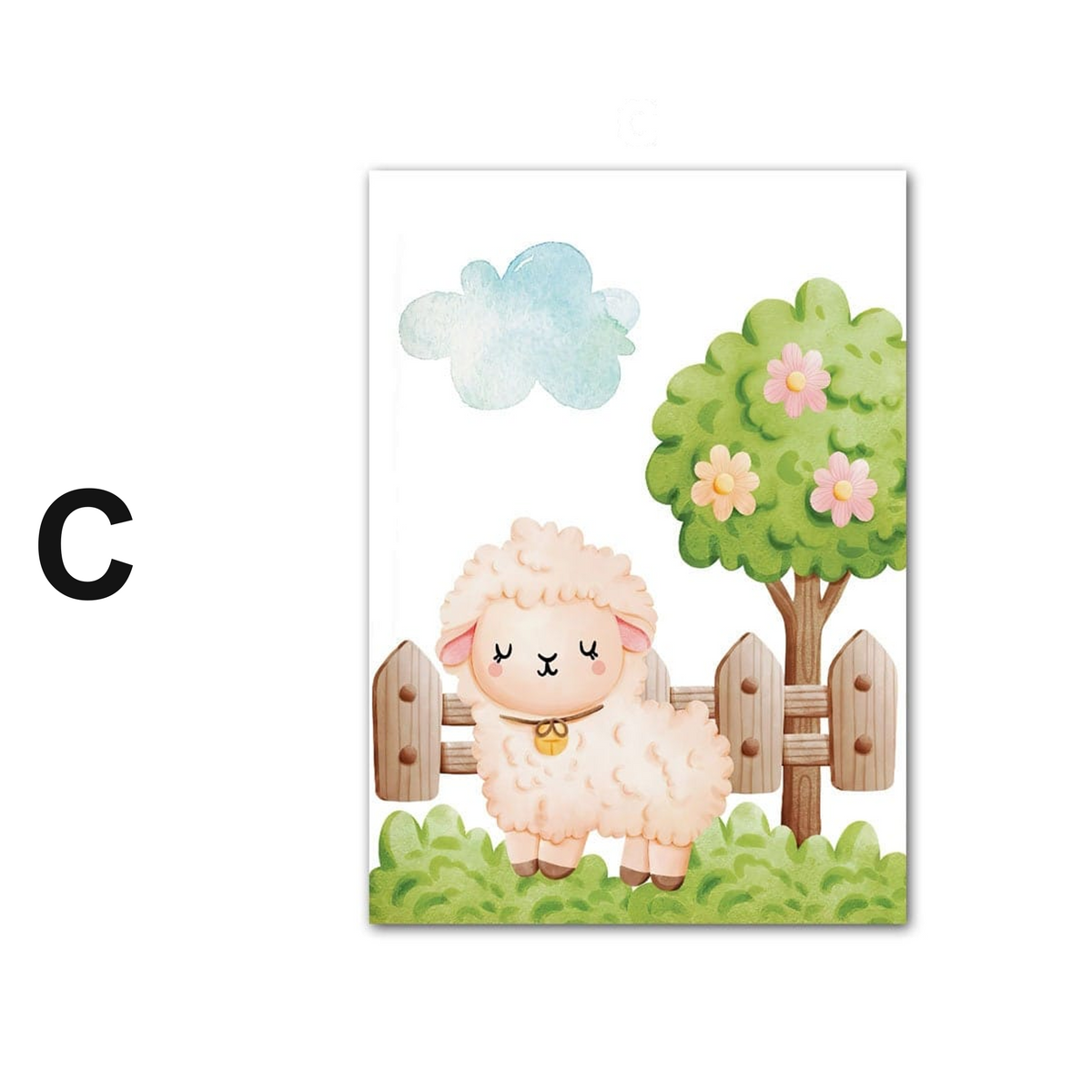 Poster Kinderzimmer Bauernhof süße Tiere Bauer Vogelscheuche · Kinderzimmer Bilder · Wand Deko · Kunst Druck · Deko Print · ohne Rahmen