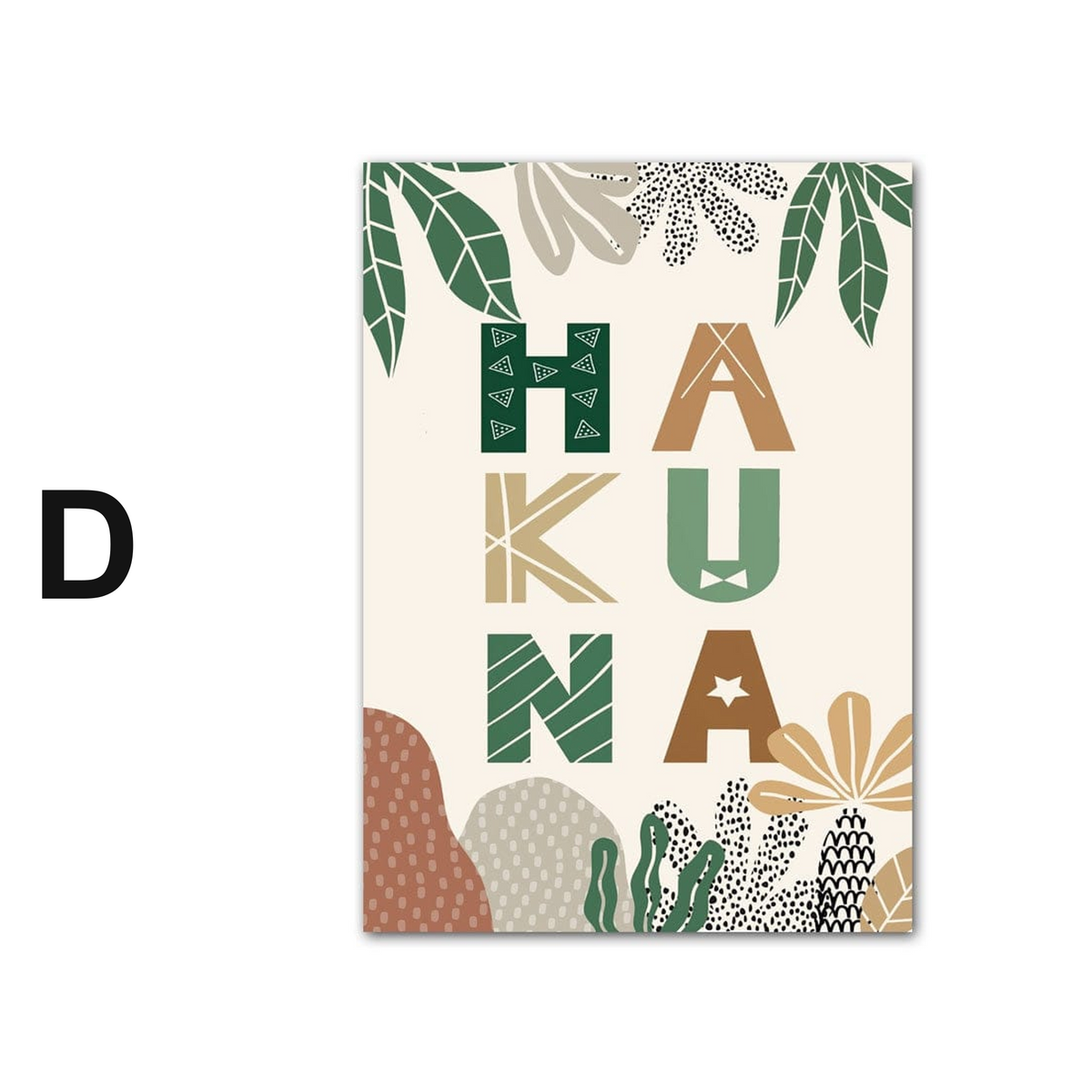 Poster Kinderzimmer Dschungel Tiere Hakuna Matata Löwe Tiger · Kinderzimmer Bilder · Wand Deko · Kunst Druck · Deko Print · ohne Rahmen
