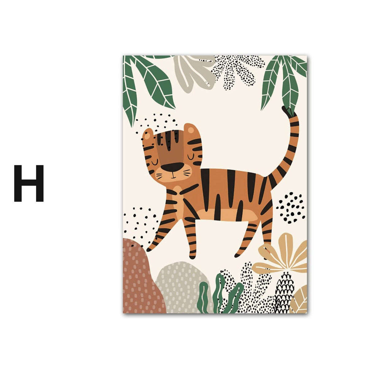 Poster Kinderzimmer Dschungel Tiere Hakuna Matata Löwe Tiger · Kinderzimmer Bilder · Wand Deko · Kunst Druck · Deko Print · ohne Rahmen