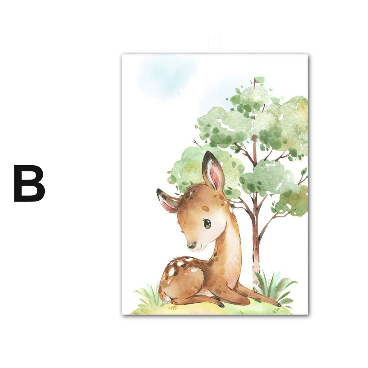 Poster Kinderzimmer Waldtiere Bäume · Kinderzimmer Bilder · Wand Deko · Kunst Druck · Deko Print · ohne Rahmen