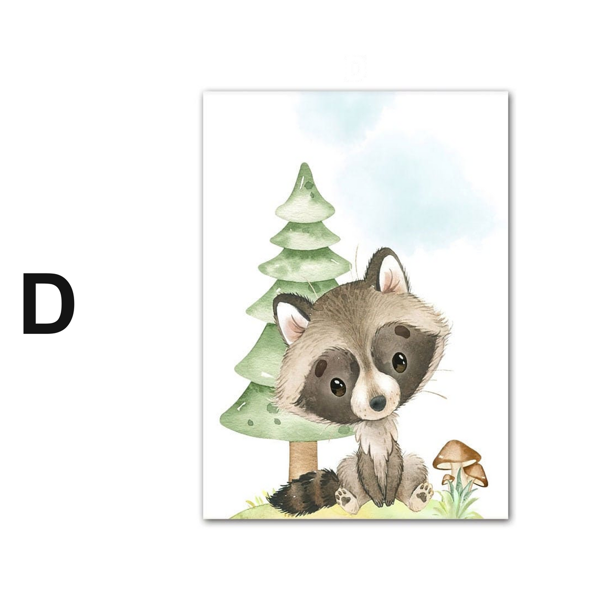Poster Kinderzimmer Waldtiere Bäume · Kinderzimmer Bilder · Wand Deko · Kunst Druck · Deko Print · ohne Rahmen