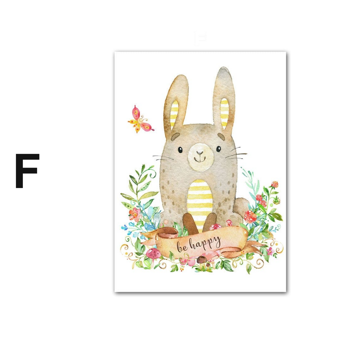 Poster Kinderzimmer Tiere Eule Bär Reh · Name Personalisiert · Kinderzimmer Bilder · Wand Deko · Kunst Druck · Deko Print · ohne Rahmen