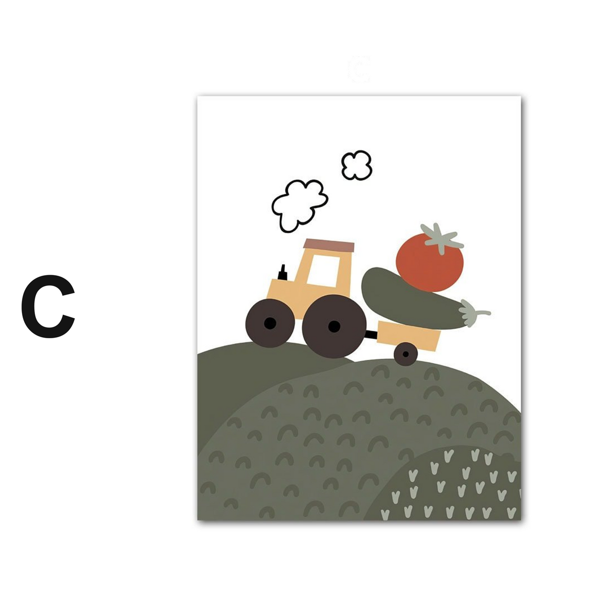 Poster Kinderzimmer Bauernhof Bauer Tiere Kuh Schwein Pferd Hahn · Kinderzimmer Bilder · Wand Deko · Kunst Druck · Deko Print · ohne Rahmen