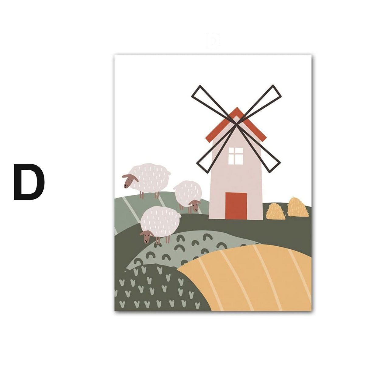 Poster Kinderzimmer Bauernhof Bauer Tiere Kuh Schwein Pferd Hahn · Kinderzimmer Bilder · Wand Deko · Kunst Druck · Deko Print · ohne Rahmen