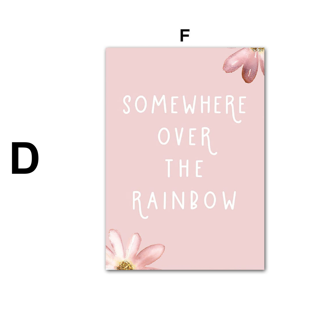 Poster Kinderzimmer Regenbogen Hase Name Personalisiert Rosa · Kinderzimmer Bilder · Wand Deko · Kunst Druck · Deko Print · ohne Rahmen