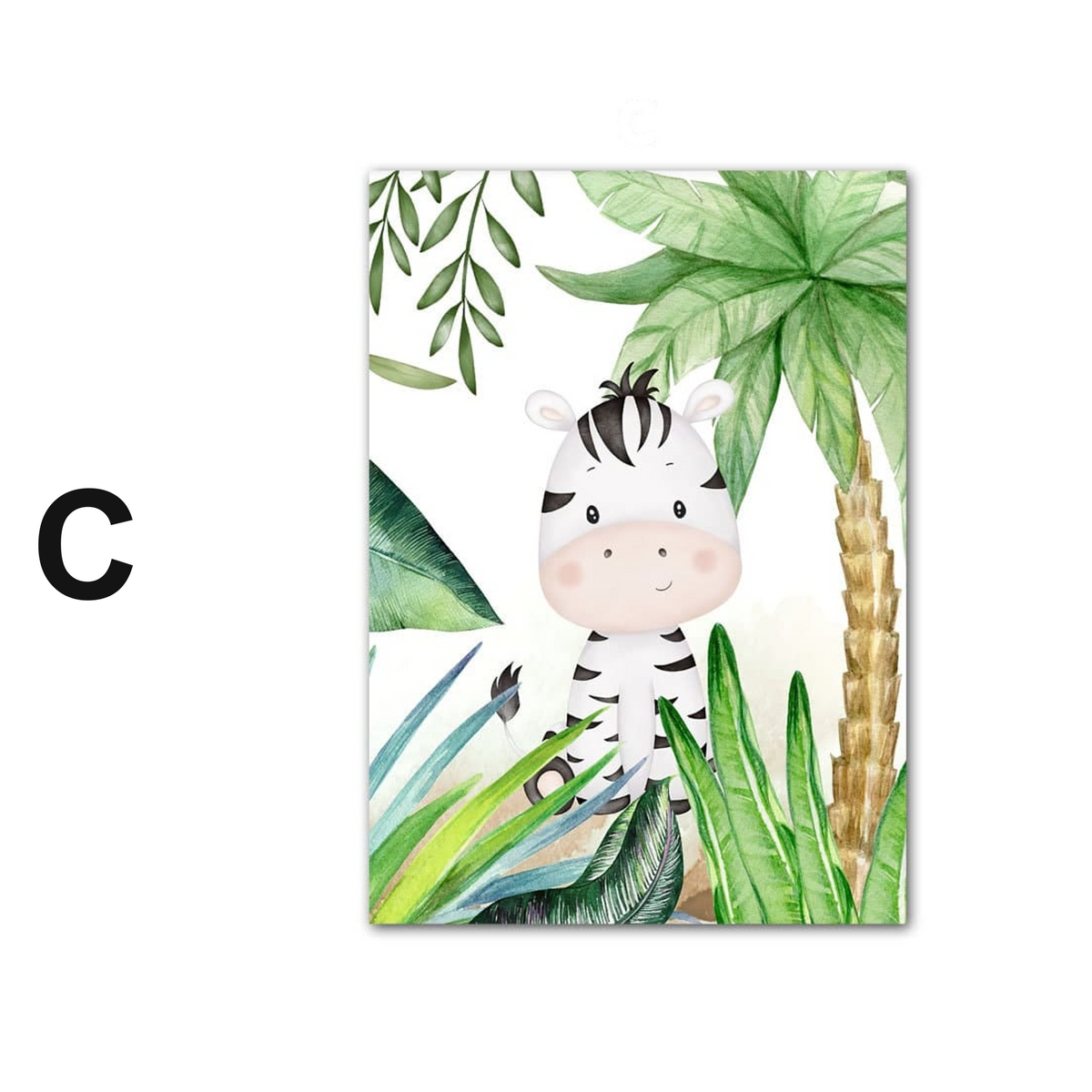 Poster Kinderzimmer Jungle Tiere Bäume · Kinderzimmer Bilder · Wand Deko · Kunst Druck · Deko Print · ohne Rahmen