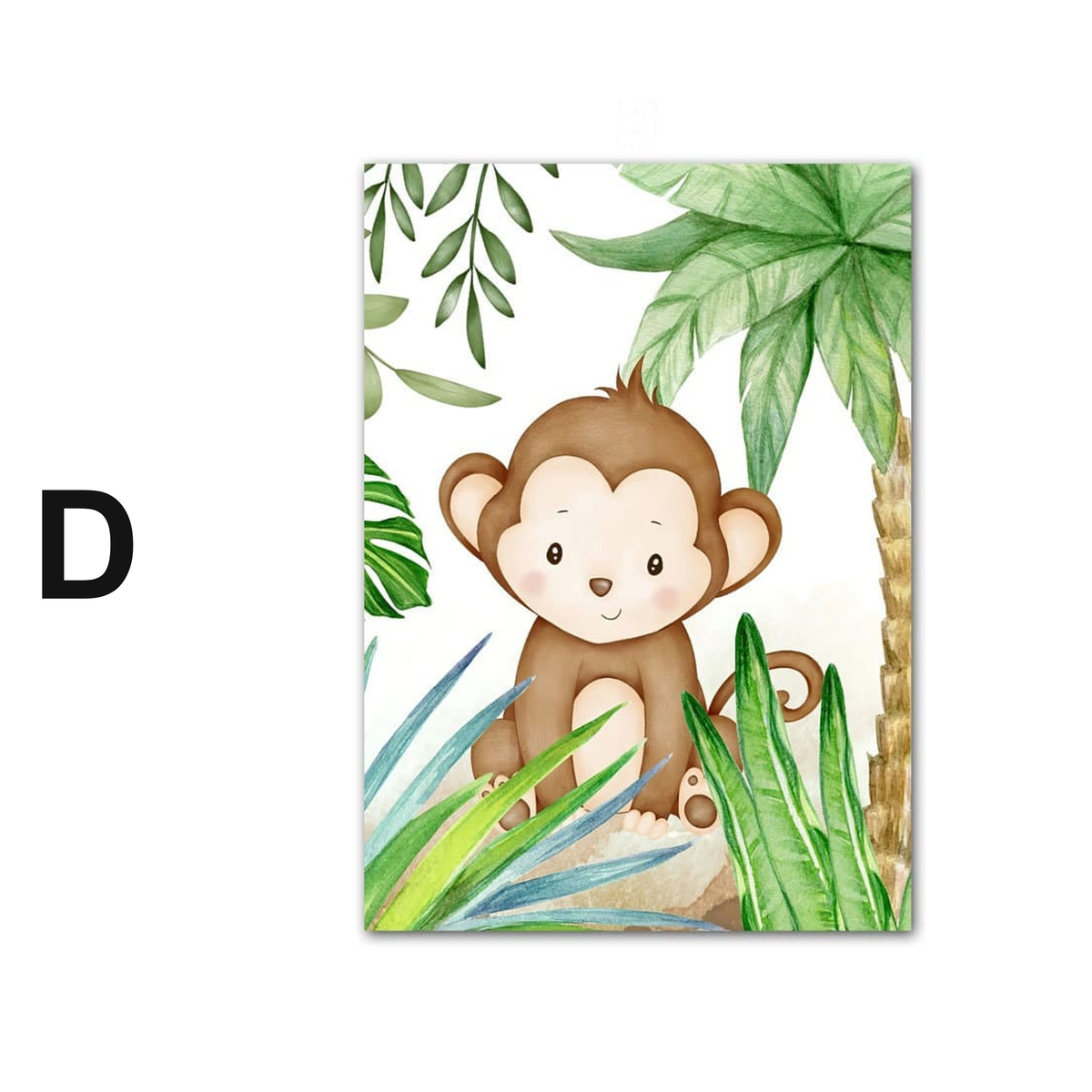 Poster Kinderzimmer Jungle Tiere Bäume · Kinderzimmer Bilder · Wand Deko · Kunst Druck · Deko Print · ohne Rahmen