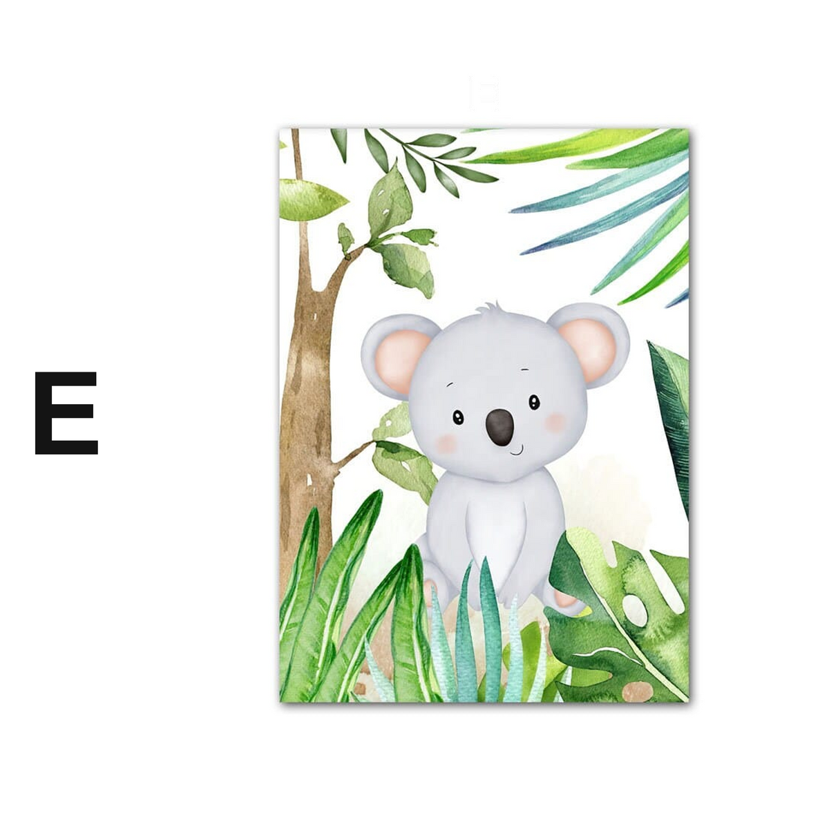 Poster Kinderzimmer Jungle Tiere Bäume · Kinderzimmer Bilder · Wand Deko · Kunst Druck · Deko Print · ohne Rahmen
