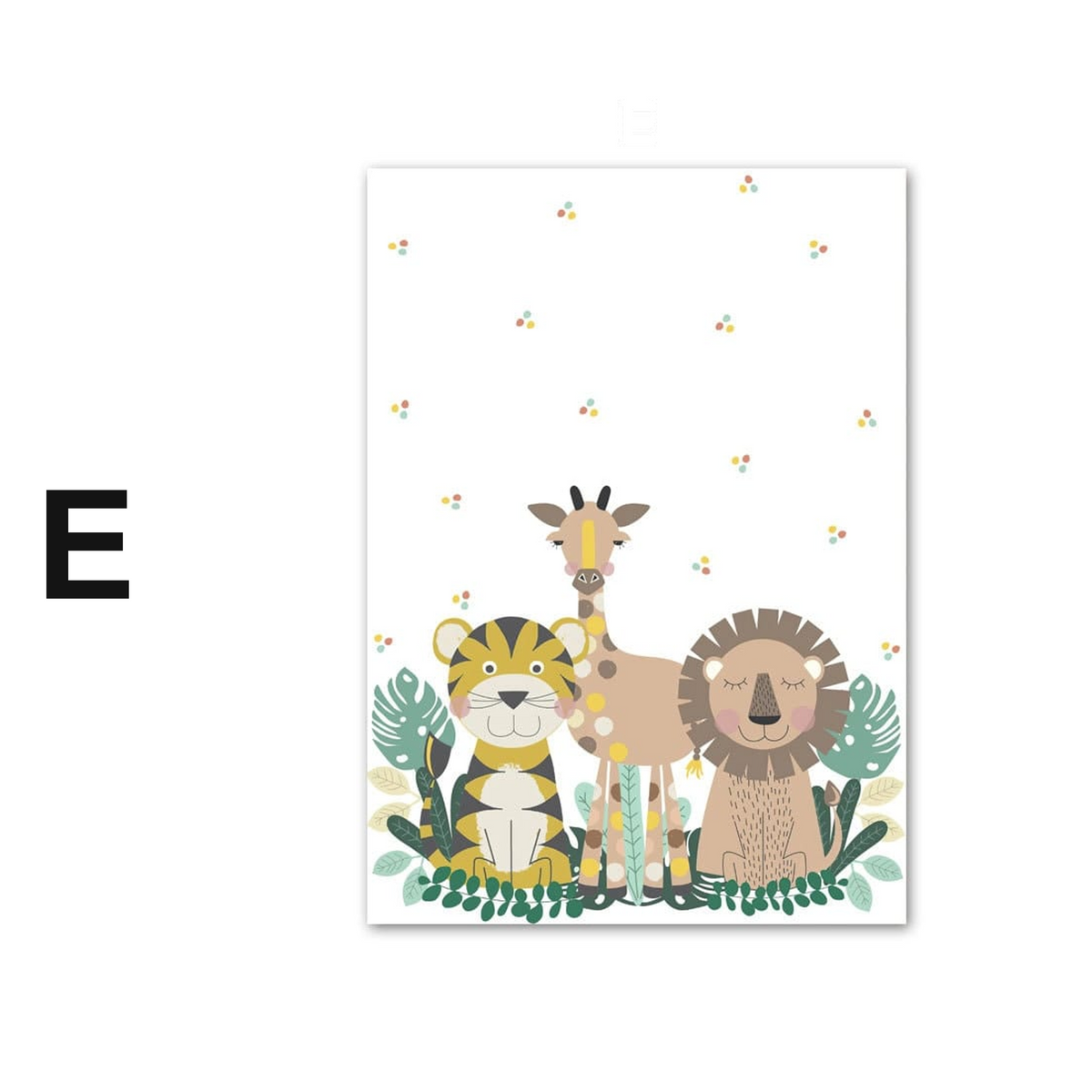 Poster Kinderzimmer Dschungel Tiere Alphabet · Kinderzimmer Bilder · Wand Deko · Kunst Druck · Deko Print · ohne Rahmen