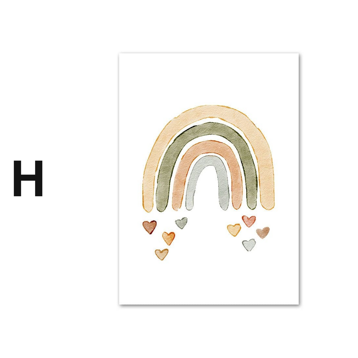 Poster Kinderzimmer Tiere Sonne Regenbogen · Kinderzimmer Bilder · Wand Deko · Kunst Druck · Deko Print · ohne Rahmen