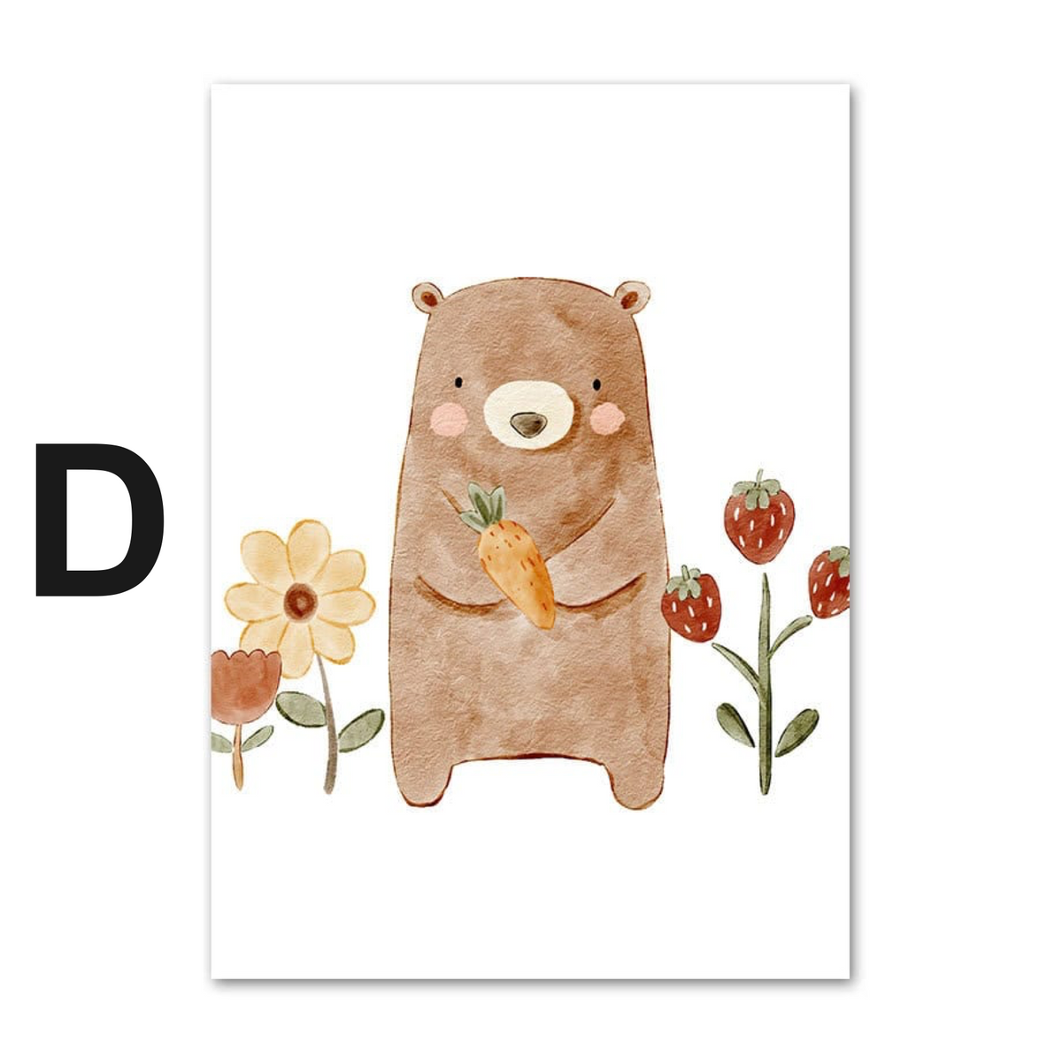 Poster Kinderzimmer Tiere Sonne Regenbogen · Kinderzimmer Bilder · Wand Deko · Kunst Druck · Deko Print · ohne Rahmen