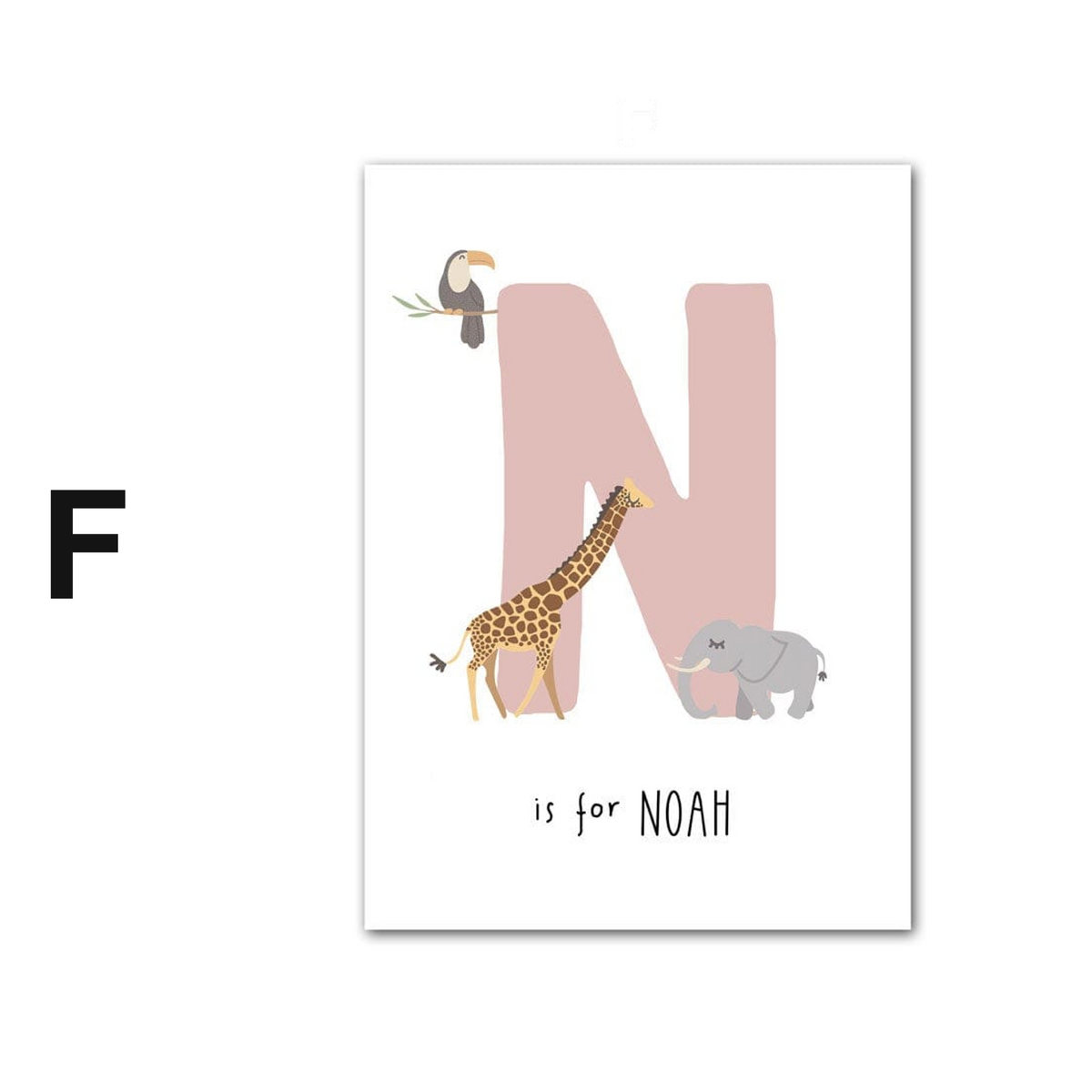 Poster Kinderzimmer Dschungel Tiere · Name Personalisiert · Kinderzimmer Bilder · Wand Deko · Kunst Druck · Deko Print · ohne Rahmen