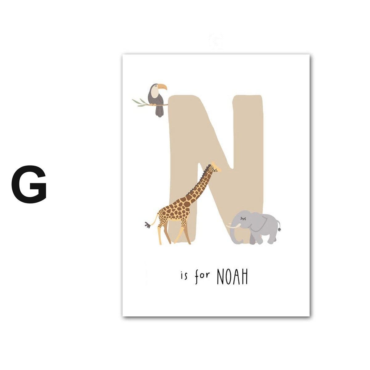 Poster Kinderzimmer Dschungel Tiere · Name Personalisiert · Kinderzimmer Bilder · Wand Deko · Kunst Druck · Deko Print · ohne Rahmen