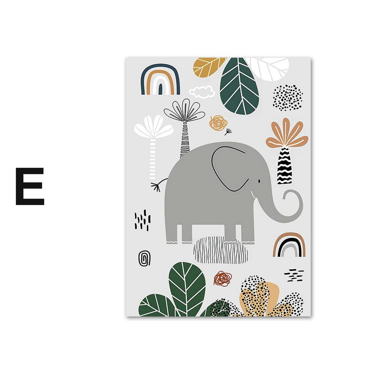 Poster Kinderzimmer Tiere Dschungel Wald · Name Personalisiert · Kinderzimmer Bilder · Wand Deko · Kunst Druck · Deko Print · ohne Rahmen