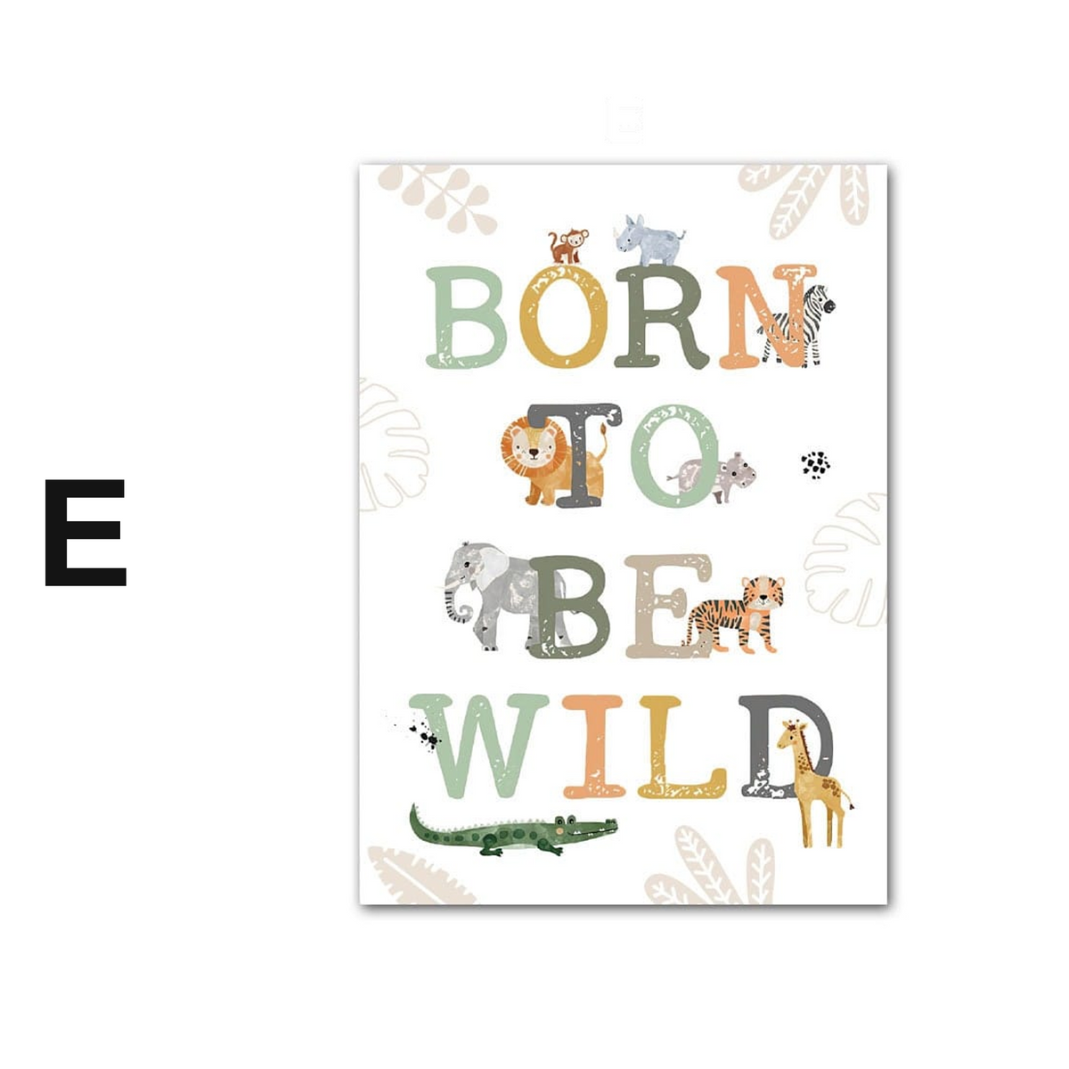 Poster Kinderzimmer Tiere Dschungel · Name Personalisiert ·  Kinderzimmer Bilder · Wand Deko · Kunst Druck · Deko Print · ohne Rahmen