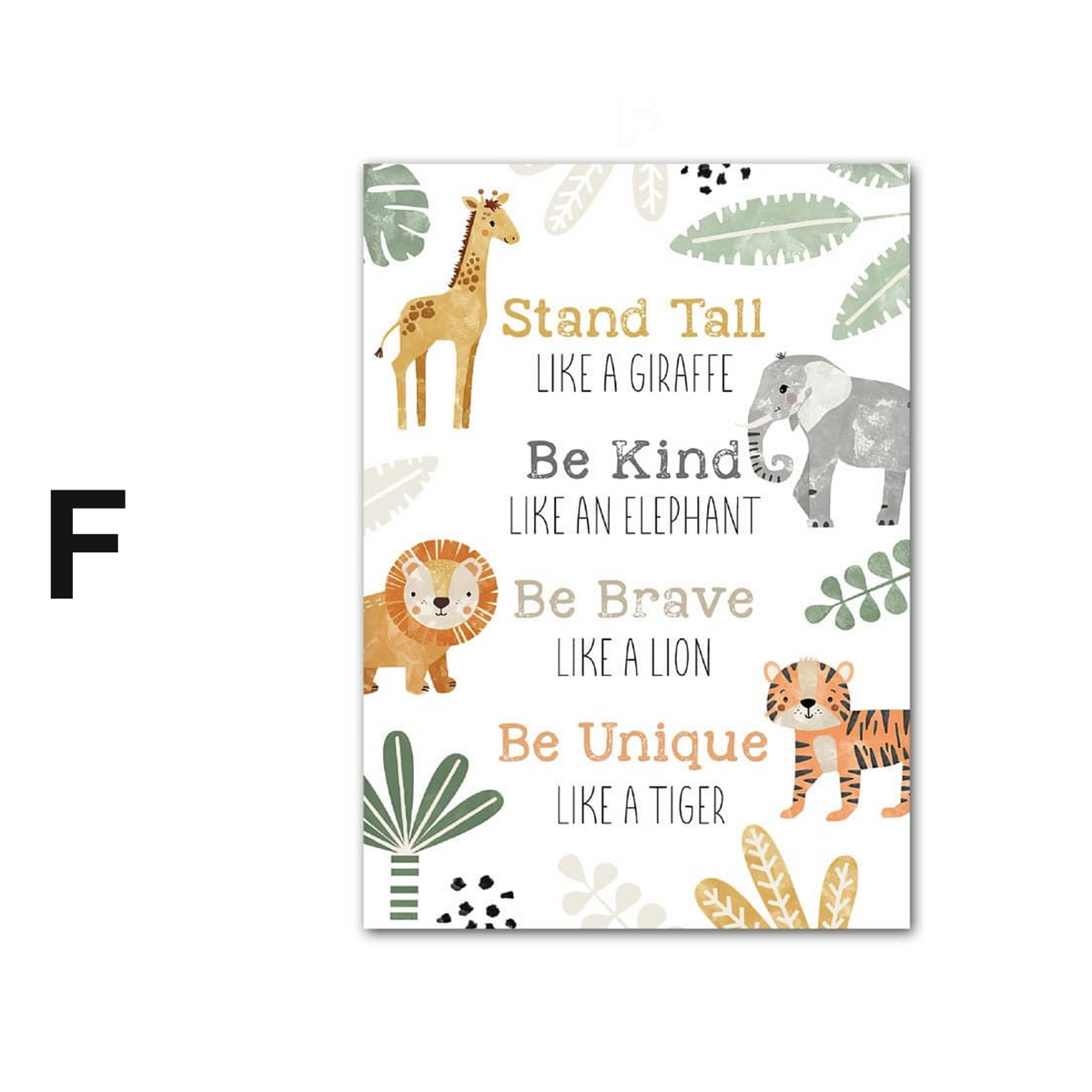 Poster Kinderzimmer Tiere Dschungel · Name Personalisiert ·  Kinderzimmer Bilder · Wand Deko · Kunst Druck · Deko Print · ohne Rahmen