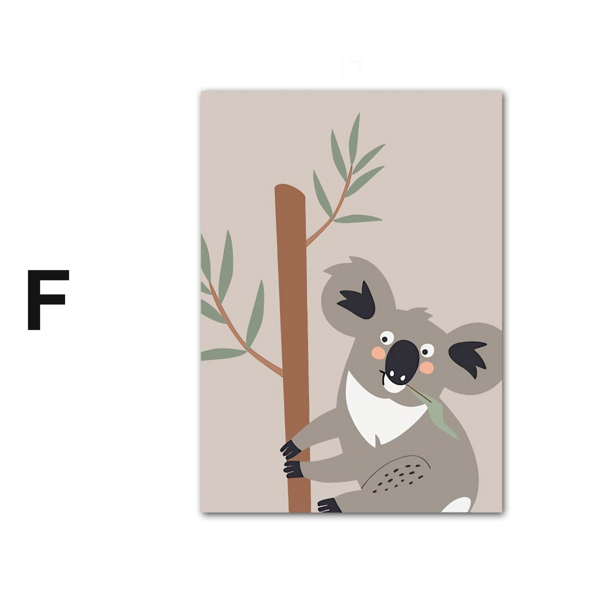 Poster Kinderzimmer Tiere Australien Kangaroo Koala Bär · Kinderzimmer Bilder · Wand Deko · Kunst Druck · Deko Print · ohne Rahmen