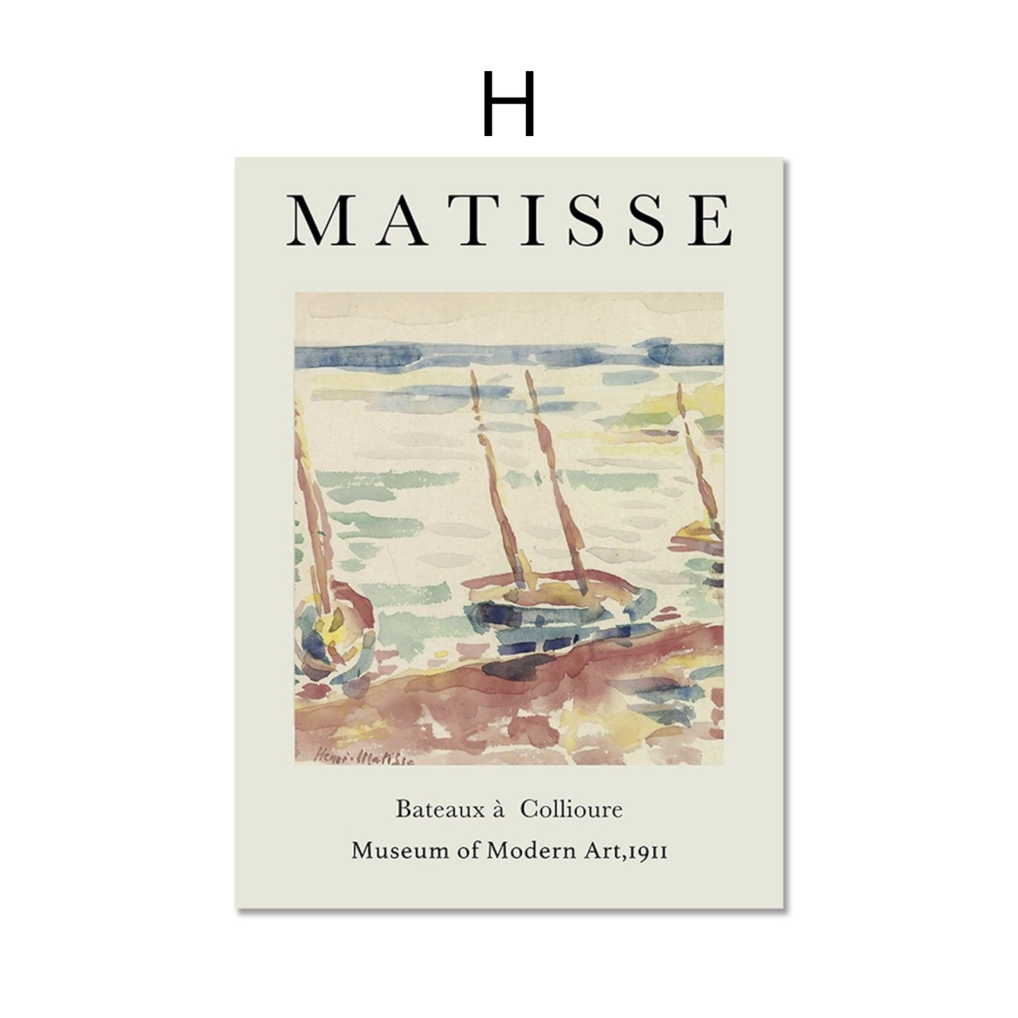 Poster Matisse Berggruen &amp; Cie Museum | Pictures living room | Murals Bedroom | Deco print without frame | Pictures Set Matisse Colorful