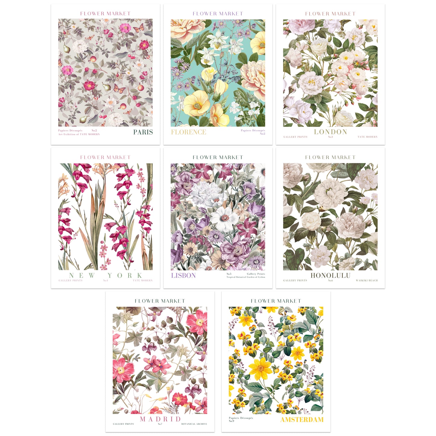 Flower Market Poster · Geschenkidee · Design Poster · Blumen · Wanddeko Wohnzimmer Küche · Wall deco · Deko Print ohne Rahmen