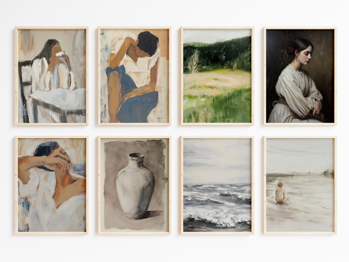 Kunst Poster Vintage Stil mit Meer & Natur