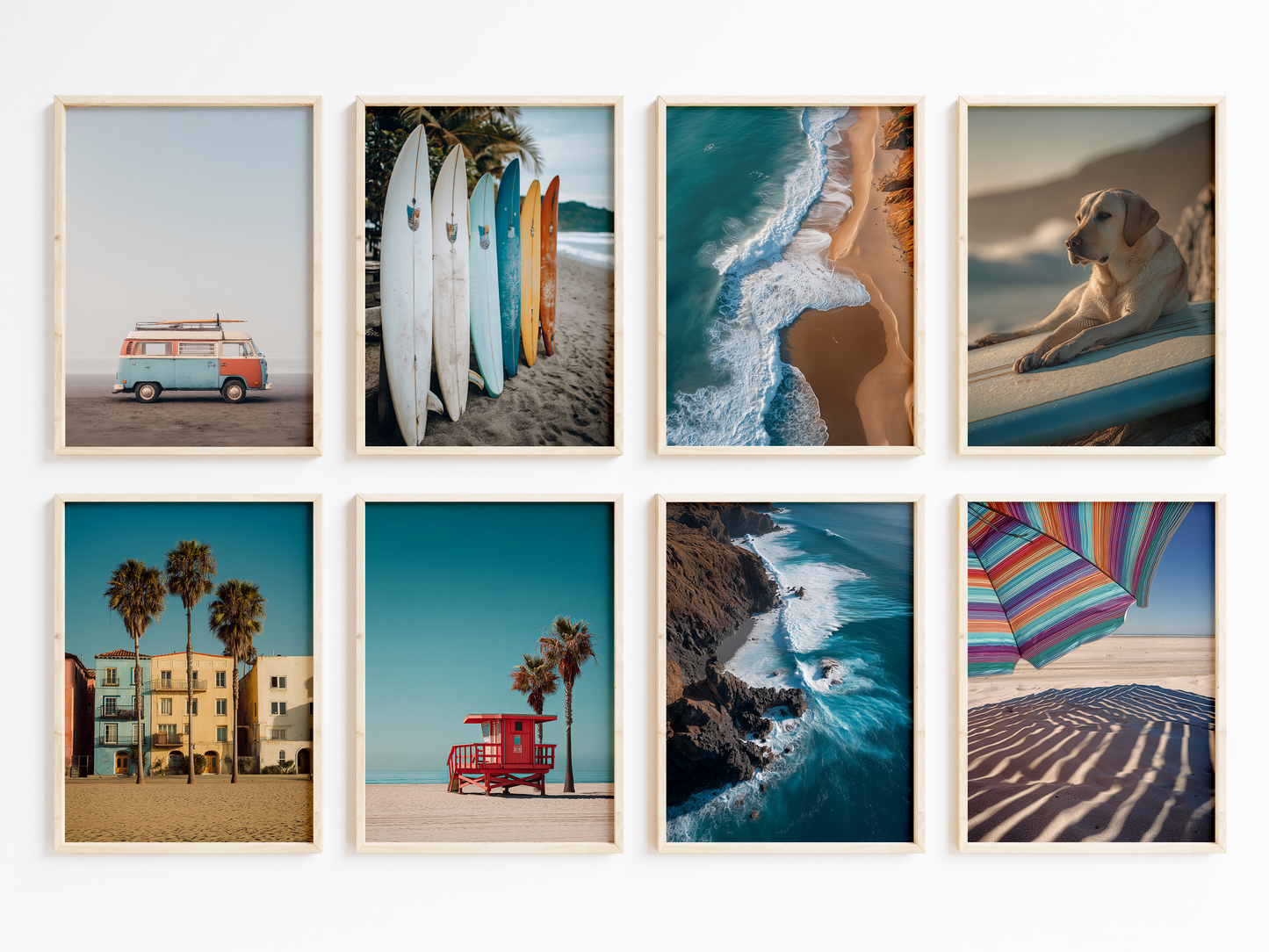 Strand Poster · Geschenkidee · Strand Surfen Meer Fotografie · Dekoprint ohne Rahmen