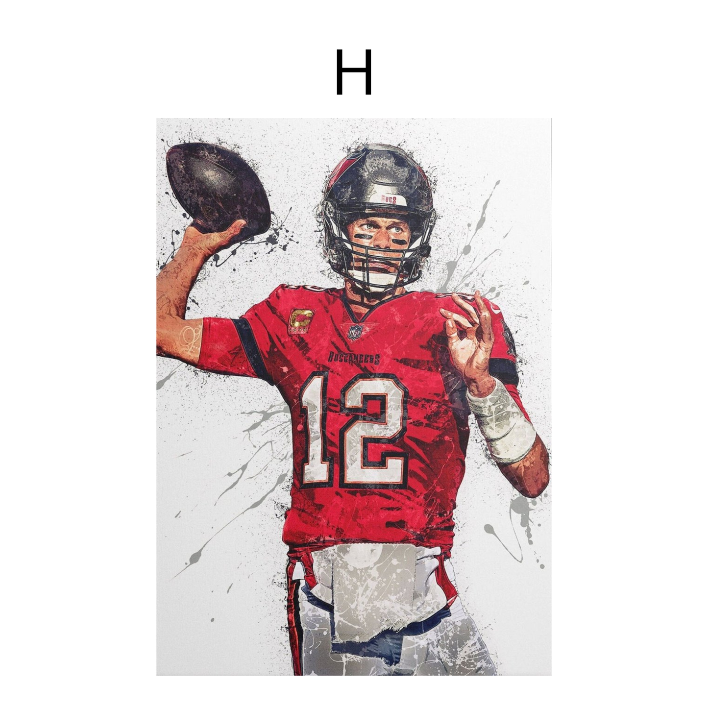 Football  Tom Brady Poster · Deko Print ohne Rahmen