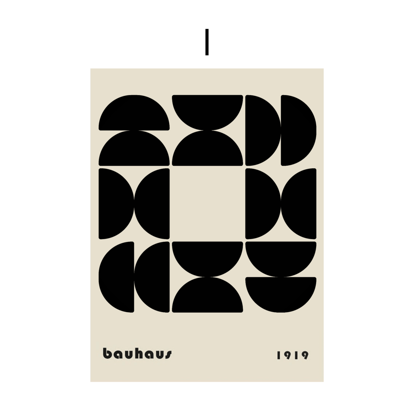 Poster Bauhaus Auge mit verschiedenen Formen und Muster als Deko Print ohne Rahmen