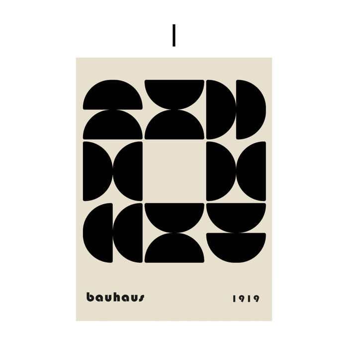 JUSTGOODMOOD Bauhaus Auge Poster – Premium Qualität