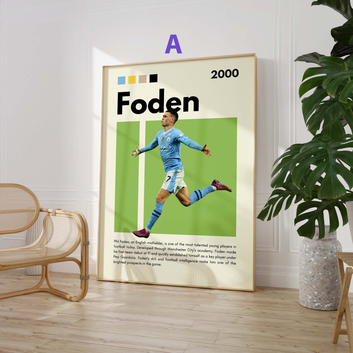 Fußball Stars Poster · Foden Garnacho Gavi Saka Van Dijk Ter Stegen · Sport Wanddeko · Print ohne Rahmen