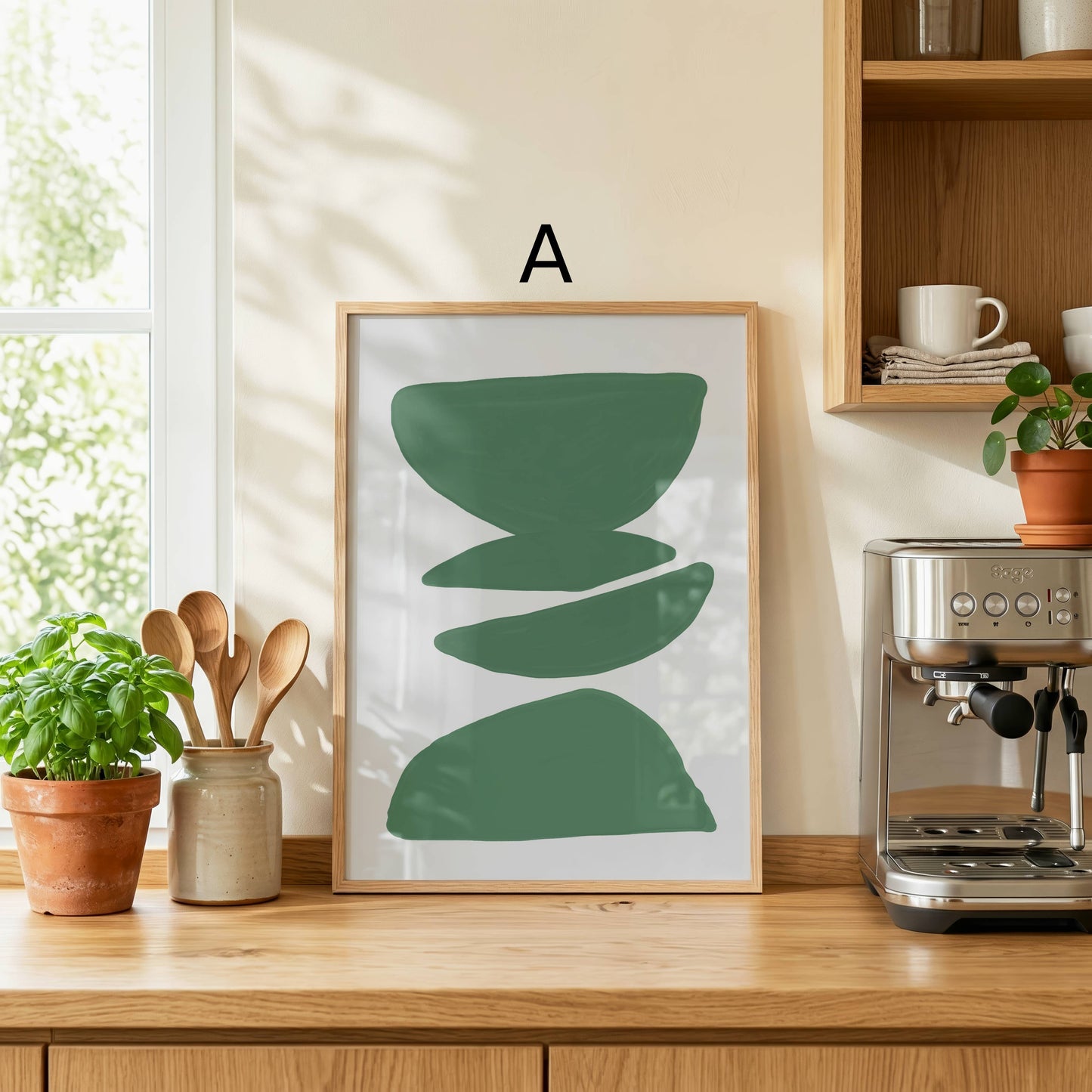 Moderne Kunst Poster · Geschenkidee · Abstrakte Formen Line Art Frauenporträt und Minimalistische Wandkunst · Dekoprint ohne Rahmen