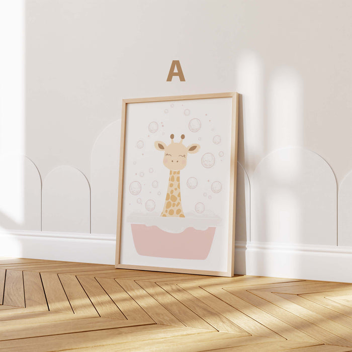 Süße Tiere Poster für Kinderzimmer mit Panda und Katze