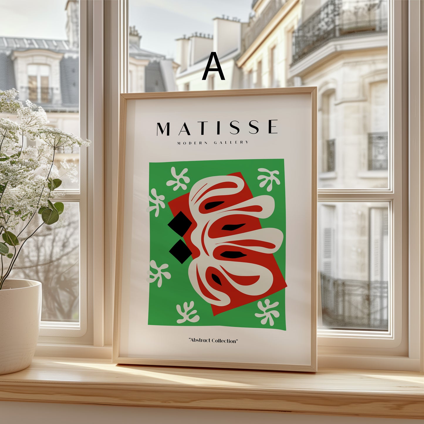 Matisse Poster · Geschenkidee · Abstrakte Scherenschnitte Bunte Formen Line Art · Dekoprint ohne Rahmen