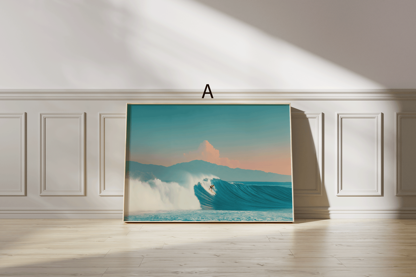 Strand Poster · Geschenkidee · Palmen Wellen Meereslandschaften · Dekoprint ohne Rahmen