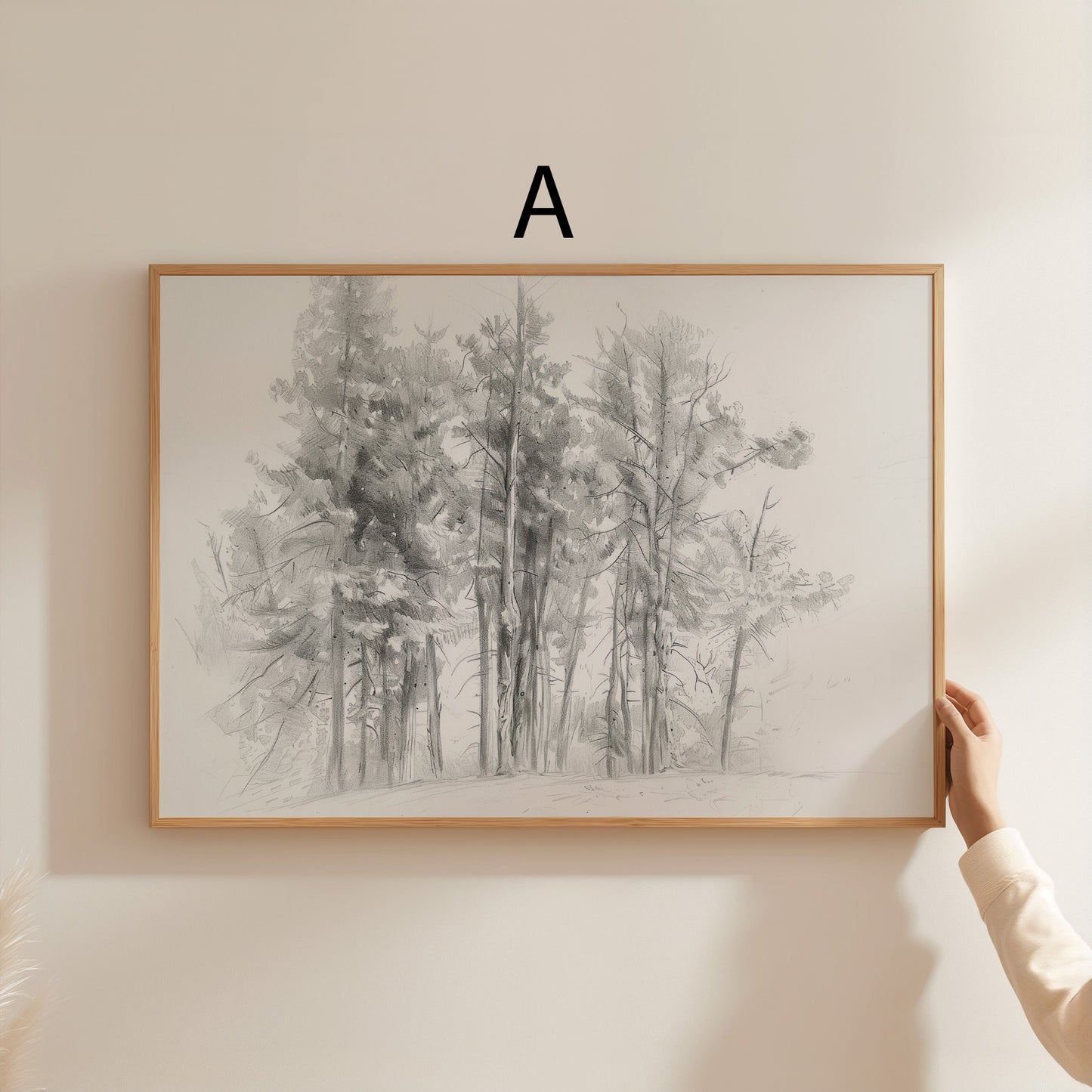 Moderne Landschaft & Figuren Poster · Geschenkidee · Natur Küste Skizzen Zeitlose Wandkunst · Dekoprint ohne Rahmen