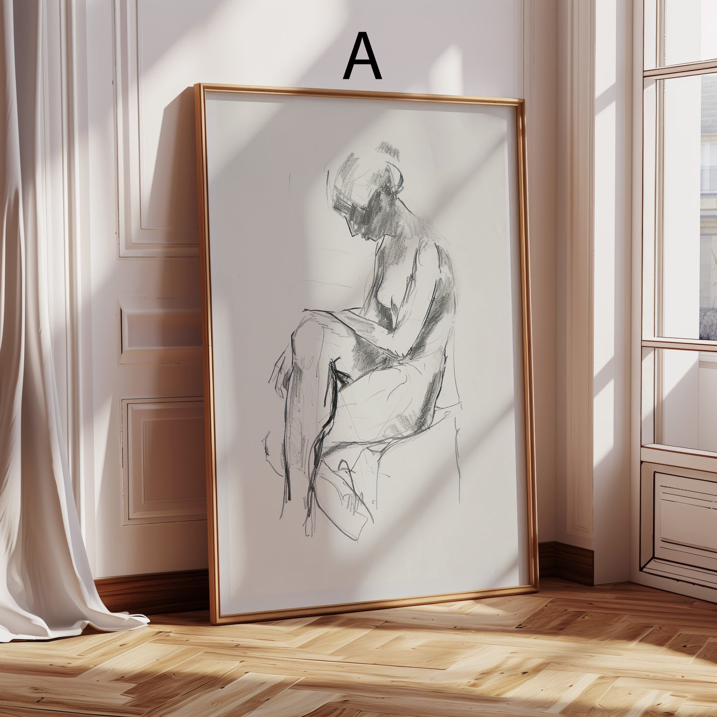 Moderne Vintage Kunst Poster · Geschenkidee · Figuren Blumen Familie Klassische Wandkunst · Dekoprint ohne Rahmen