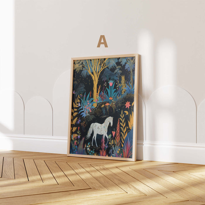Süße Tiere Poster mit Katze, Gepard und Einhorn