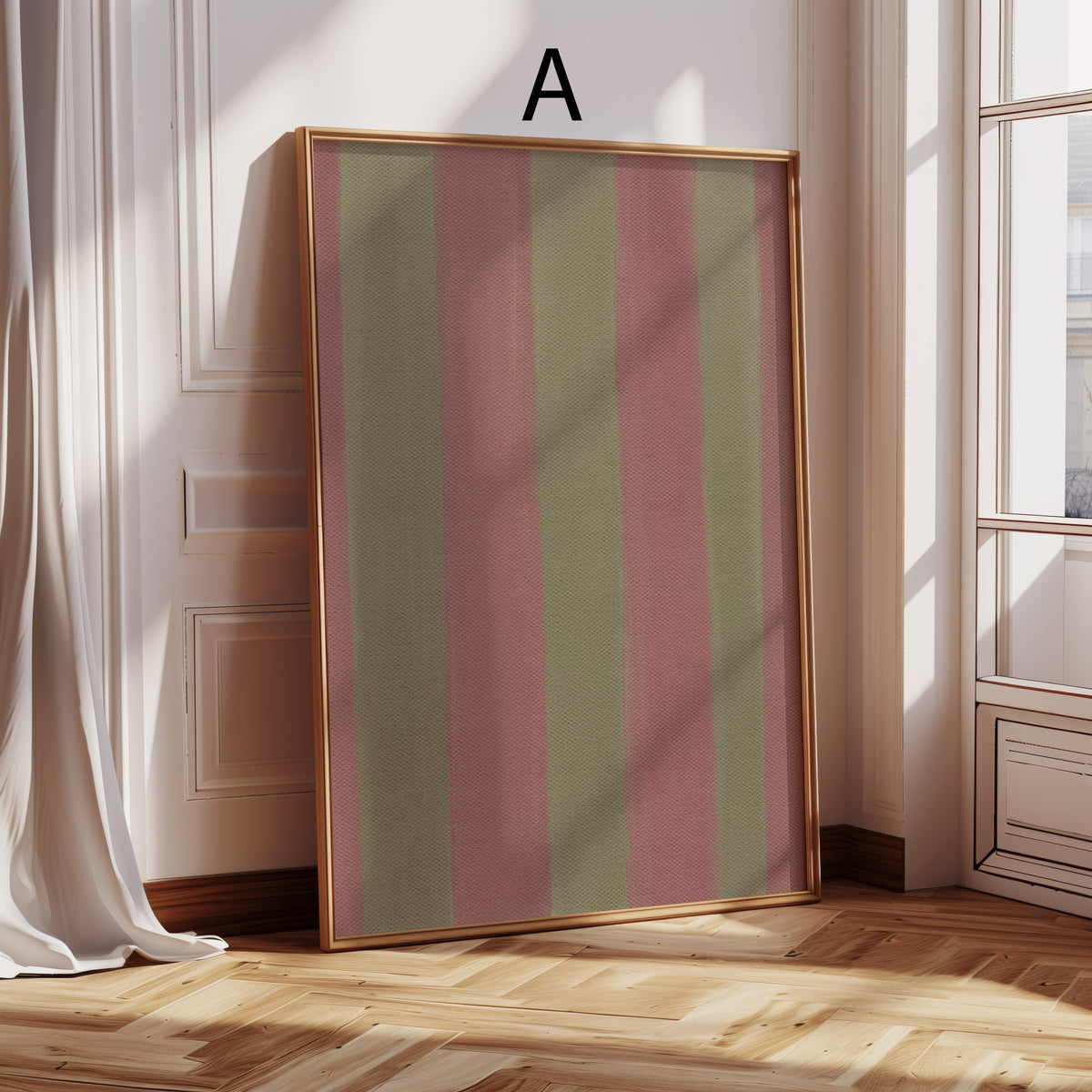 Kariertes Poster · Vintage Wandbild · Streifen Karo · Dekoprint ohne Rahmen