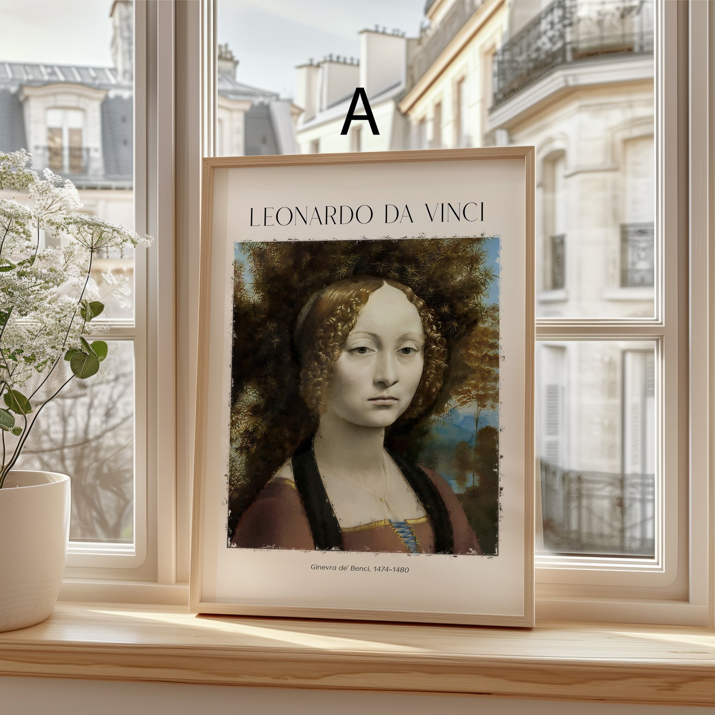 Leonardo da Vinci Kunst Poster · Geschenkidee · Mona Lisa Dame mit Hermelin Salvator Mundi Renaissance Meisterwerke · Dekoprint ohne Rahmen