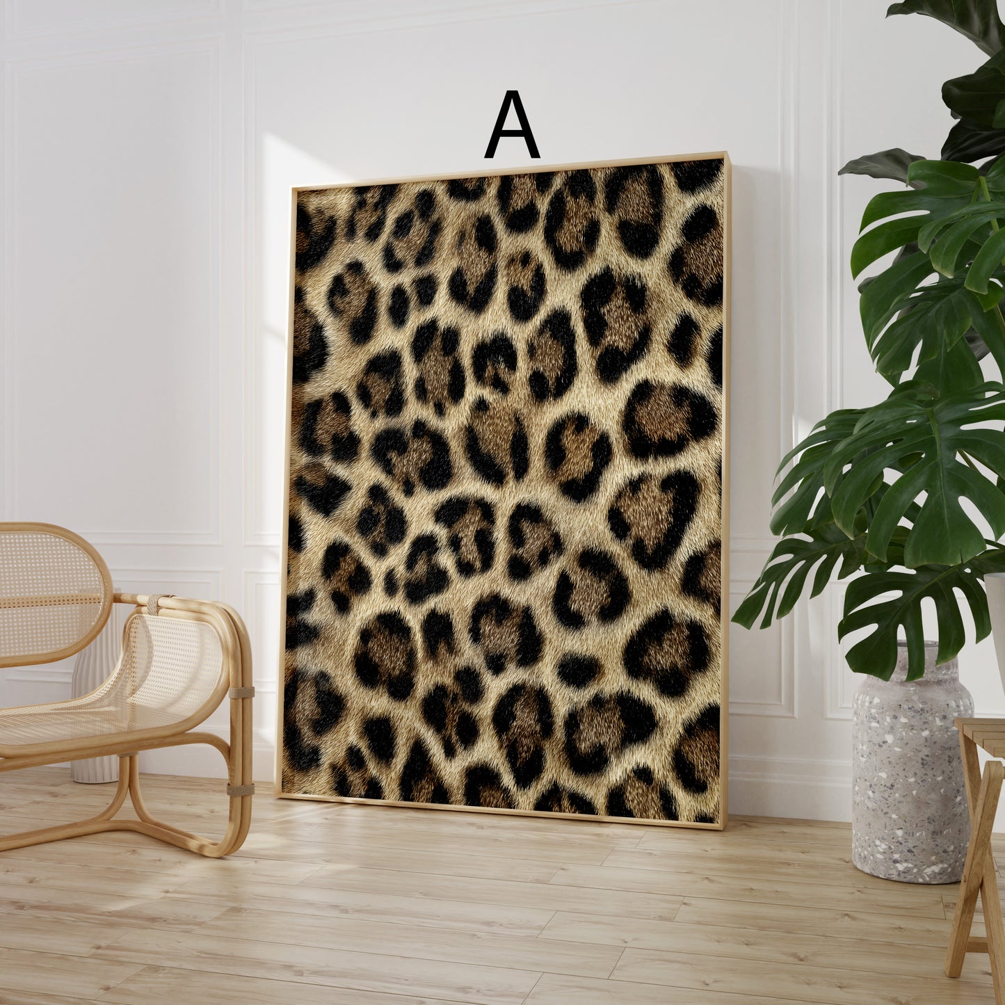 Wildtiermuster Poster · Geschenkidee · Leopard Tiger Gepard  Felloptik · Dekoprint ohne Rahmen