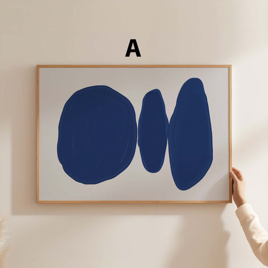Abstrakte Frauen Kunst Poster · Geschenkidee · Moderne feminine Formen, Blumen und Tauben · Dekoprint ohne Rahmen